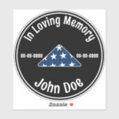 In Loving Memory Dark Veteran Sticker (Vel)