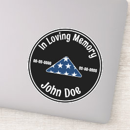 In Loving Memory Dark Veteran Sticker