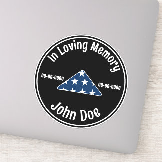 In Loving Memory Dark Veteran Sticker