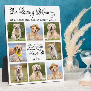 In Loving Memory Dog 11 Photo Collage Pet Memorial Fotoplaat