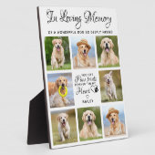 In Loving Memory Dog 11 Photo Collage Pet Memorial Fotoplaat (Zijkant)