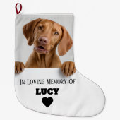 In Loving Memory | Dog Photo Christmas Stocking Grote Kerstsok (Voorkant)