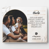 In Loving Memory Dog Photo Plaque – 8x10 With Ease Fotoplaat (Voorkant)