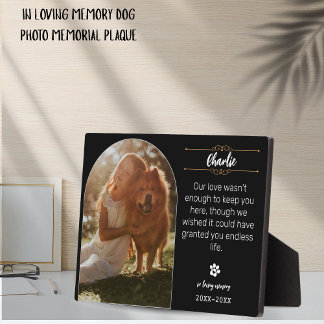 In Loving Memory Dog Photo Plaque – Personalized G Fotoplaat