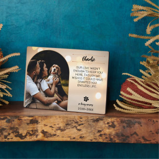 In Loving Memory Dog Photo Plaque – Personalized G Fotoplaat