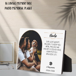 In Loving Memory Dog Photo Plaque – Personalized G Fotoplaat