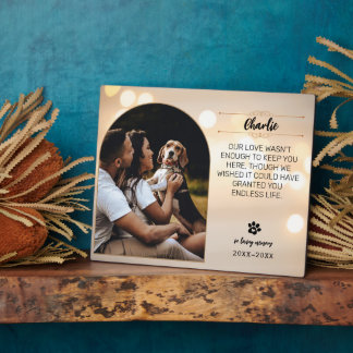 In Loving Memory Dog Photo Plaque – Size 8"x10" Fotoplaat