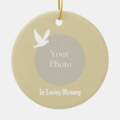 In Loving Memory Dove Memorial Kerstversiering Keramisch Ornament (Voorkant)