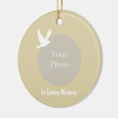 In Loving Memory Dove Memorial Kerstversiering Keramisch Ornament (Links)