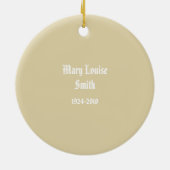 In Loving Memory Dove Memorial Kerstversiering Keramisch Ornament (Achterkant)