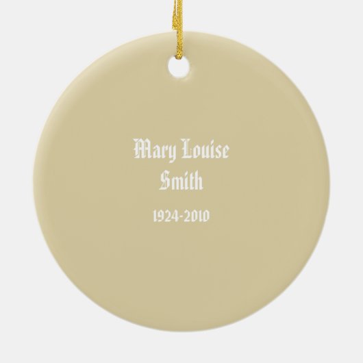 In Loving Memory Dove Memorial Kerstversiering Keramisch Ornament (Achterkant)