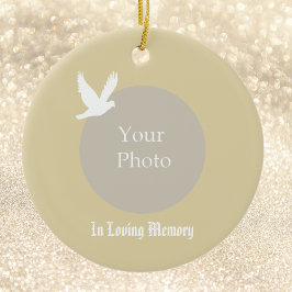 In Loving Memory Dove Memorial Kerstversiering Keramisch Ornament