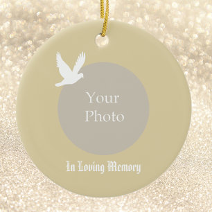 In Loving Memory Dove Memorial Kerstversiering Keramisch Ornament