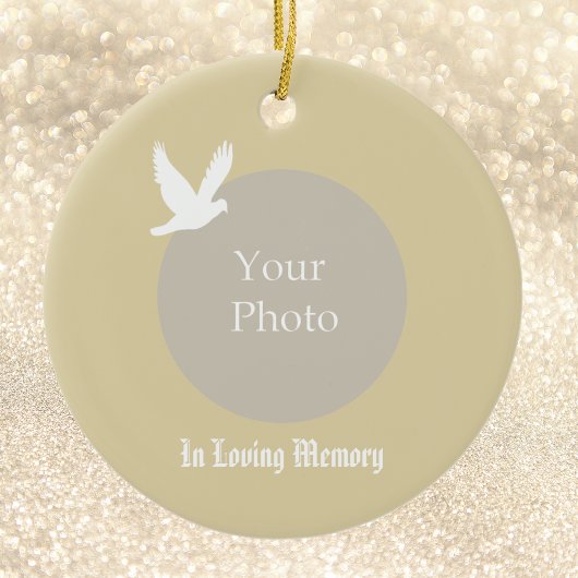 In Loving Memory Dove Memorial Kerstversiering Keramisch Ornament