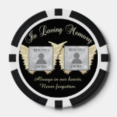 In Loving Memory Dubbele Memorial Foto Herinnering Poker Chips (Voorkant)