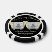 In Loving Memory Dubbele Memorial Foto Herinnering Poker Chips (Enkel)