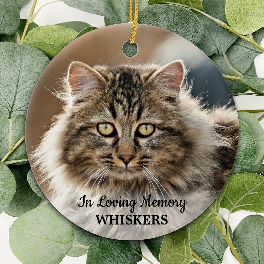 In Loving Memory Eenvoudige Moderne Foto Pet Memor Keramisch Ornament