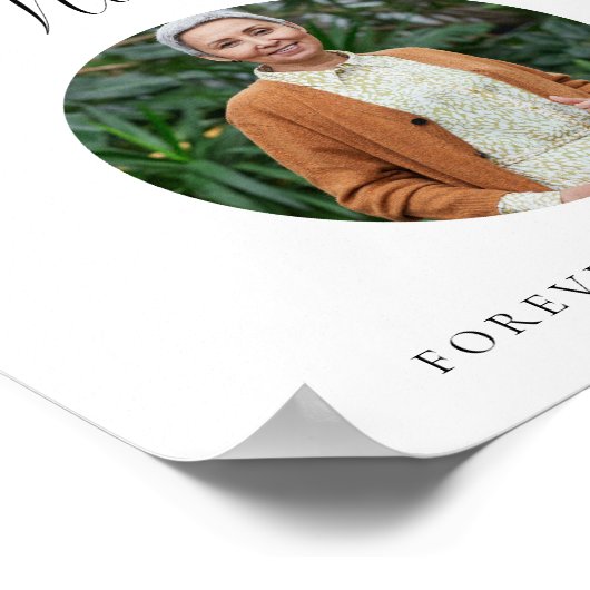 In Loving Memory  Elegance Script Wedding Poster (Hoek)