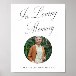 In Loving Memory Elegance Script Wedding Poster