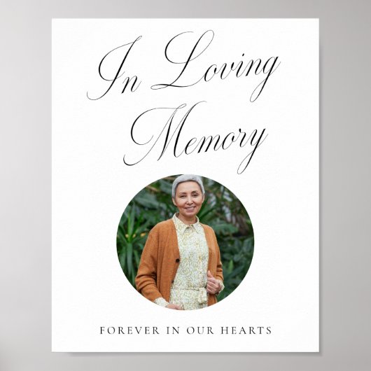 In Loving Memory  Elegance Script Wedding Poster (Voorkant)