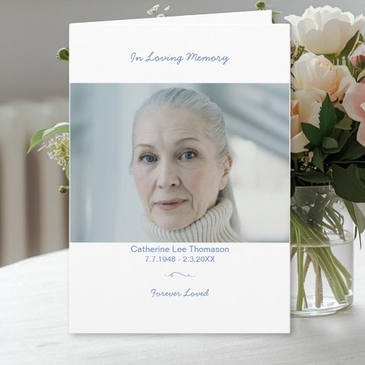 In Loving Memory Elegant Funeral Program Programma