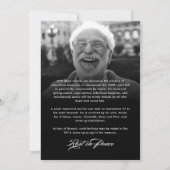 In Loving Memory Elegant Script 2-foto dood Aankondiging (Achterkant)