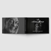 In Loving Memory Elegant Script 2-Photo Gastenboek (Volledig)