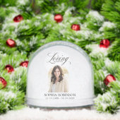 In Loving Memory Elegant Script Memorial Sneeuwbol (Kerstmis)