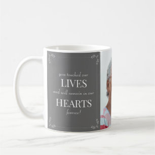 In Loving Memory Elegant Tribute Funeral Grey Coff Koffiemok