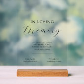 In Loving Memory Elegant Wedding Acrylic Sign Acryl Bord (Neutraal)