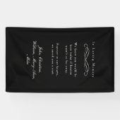 "In Loving Memory" Elegant Wedding Memorial Black Spandoek (Horizontaal)