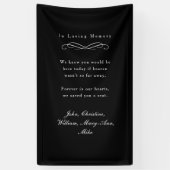 "In Loving Memory" Elegant Wedding Memorial Black Spandoek (Verticaal)