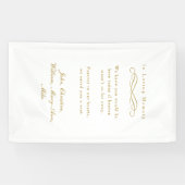 "In Loving Memory" Elegant Wedding Memorial White Spandoek (Horizontaal)