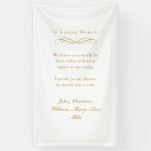 "In Loving Memory" Elegant Wedding Memorial White Spandoek (Verticaal)