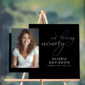 In Loving Memory Elegante moderne begrafenisfoto Acryl Bord (Neutraal)