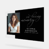In Loving Memory Elegante moderne begrafenisfoto Acryl Bord (Hoek)