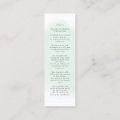 In Loving Memory Eucalyptus groen Bladwijzer Mini Visitekaartje (Achterkant)