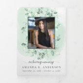 In Loving Memory Eucalyptus groen diensten Drieluik Programma (Cover)