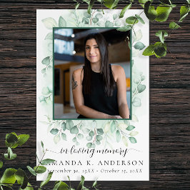 In Loving Memory Eucalyptus groen diensten Poster