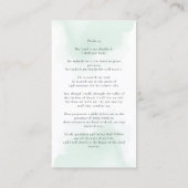 In Loving Memory Eucalyptus groen gebed Kaart Visitekaartje (Achterkant)