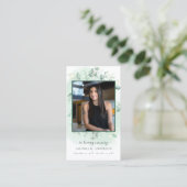 In Loving Memory Eucalyptus groen gebed Kaart Visitekaartje (Staand voorkant)