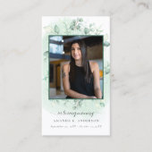 In Loving Memory Eucalyptus groen gebed Kaart Visitekaartje (Voorkant)