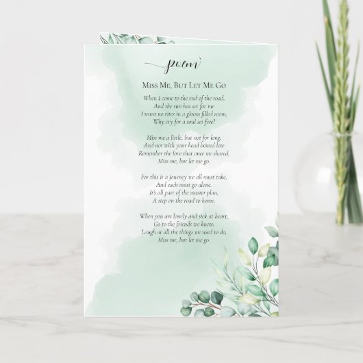 In Loving Memory Eucalyptus groen tweevoudig Programma (Achterkant)