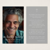 In Loving Memory Faded Photo Funeral Prayer Kaart (Voorkant /achterkant)