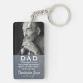 In Loving Memory Family Memorial Photo Keepomwille Sleutelhanger (achterkant)