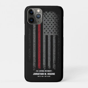 In Loving Memory FireFighter Dunne rode lijn vlag Case-Mate iPhone Case