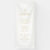 In Loving Memory! Floral Line Art Bouquet Wedding  Spandoek (Verticaal)