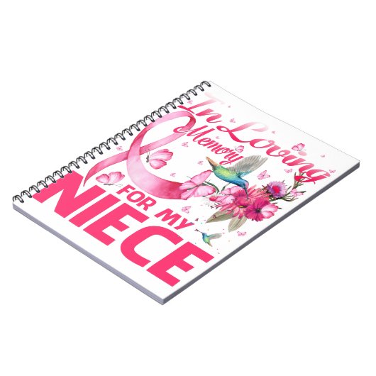 In Loving Memory For My Niece Notitieboek (Linkerzijde)