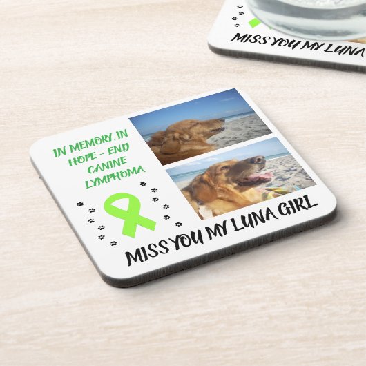 In Loving Memory - Forever In Our Hearts Bier Onderzetter (Linkerzijde)