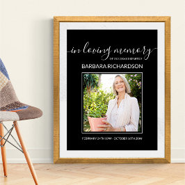 In Loving Memory Foto Begrafenis Welkom Poster